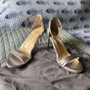 Sarah Flint Perfect Sandal 85 in Silver, size 7.5